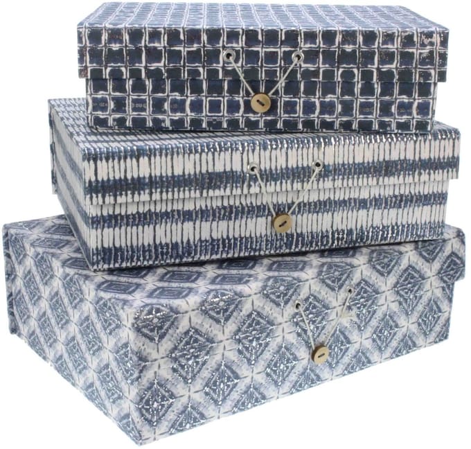 Geschenkdozen RH blauw Set/3 33x22,9x10,7cm