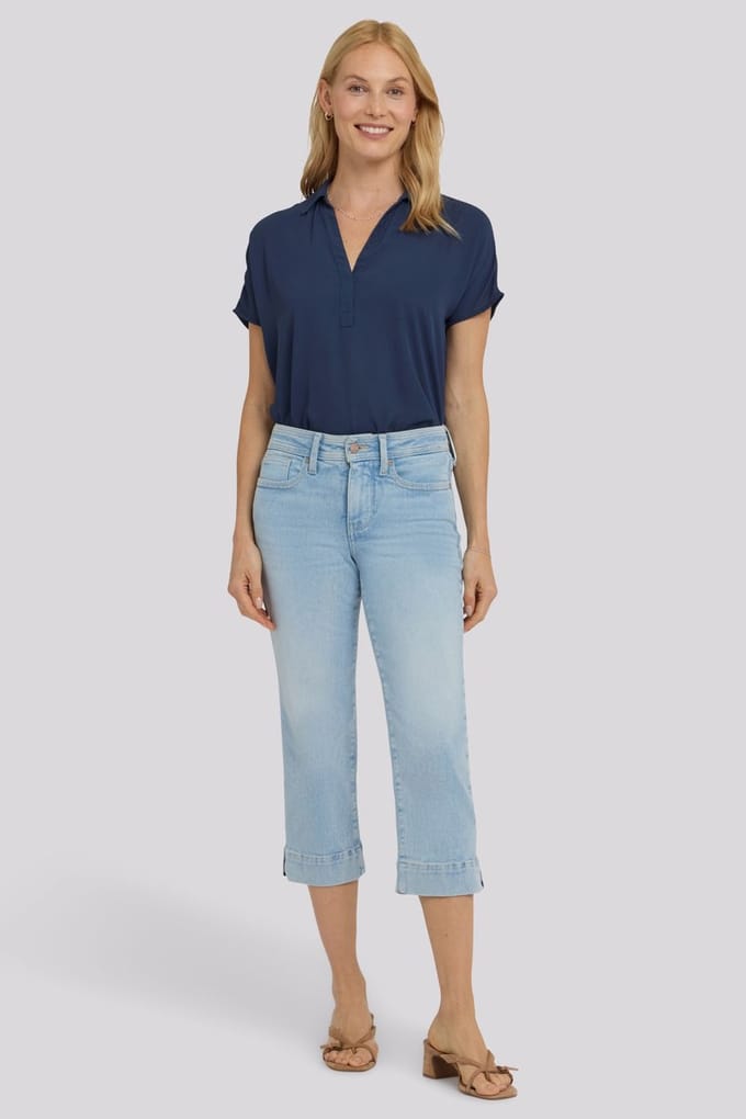 Marilyn Straight Crop Jeans In Re-New Denim