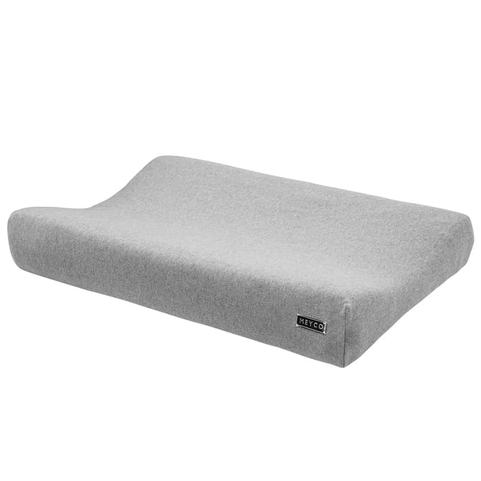 Meyco Baby Knit Basic aankleedkussenhoes - grey melange - 50x70cm