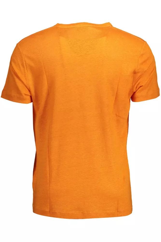 Linnen Korte Mouw Crew Neck T-shirt