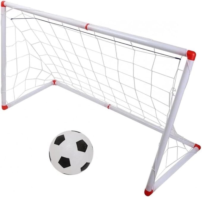 Voetbal Net - Voetbaldoel Mini - Buitentraining - Opvouwbaar Ontwerp - 106 cm - Wit