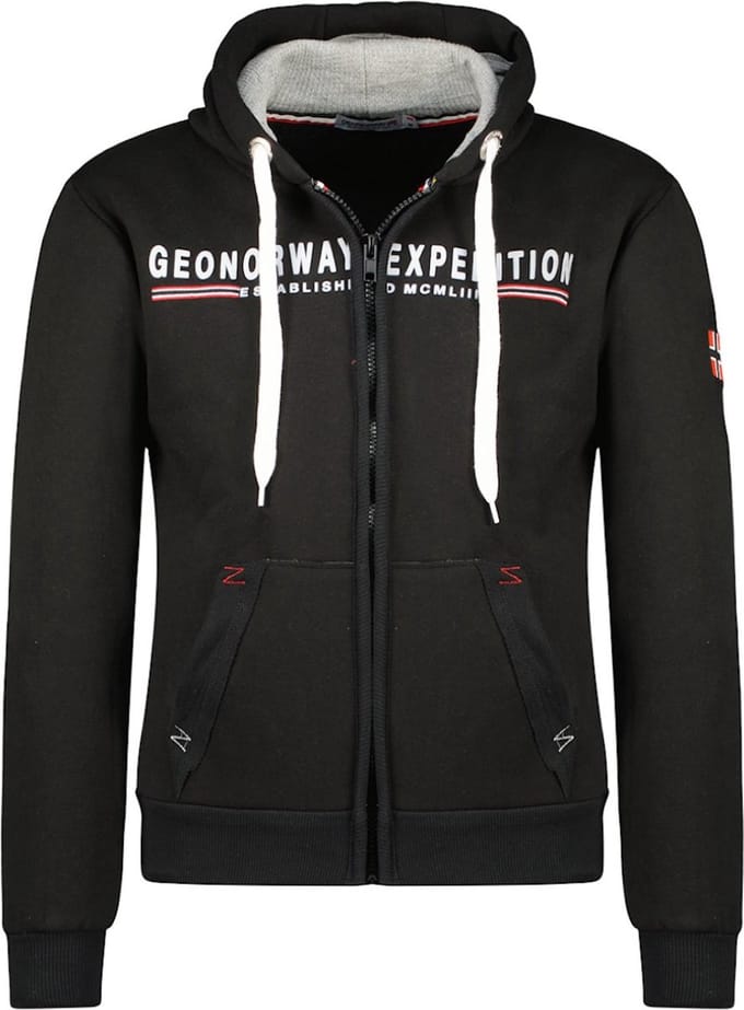Gasille Vest Met Capuchon En Rits Zwart Geographical Norway - M