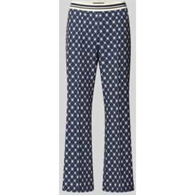 Broek in all-over look met elastische band