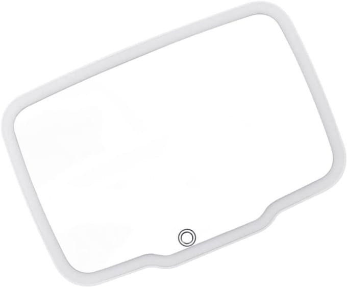 Auto Make-up Spiegel - Vizier Spiegel - Make-up Aanbrengen - Duidelijk Beeld - 17.7x12.3cm - Wit