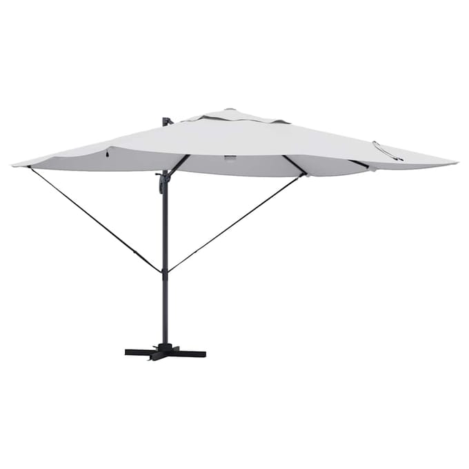 vidaXL - Parasol - Zand - 351 - x - 250 - x - 253 - cm - Polyester - en - Aluminium