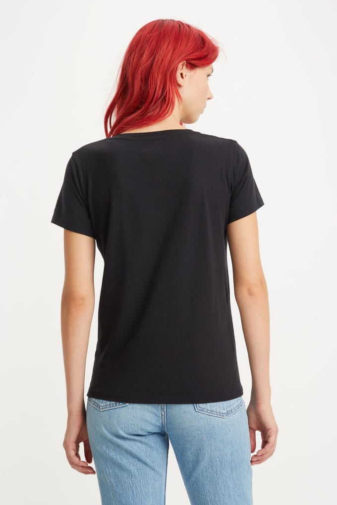 Levi's Perfect V-neck Tee Black Taglia: S | Maglie Sportivi Outlet | Donna | Nero