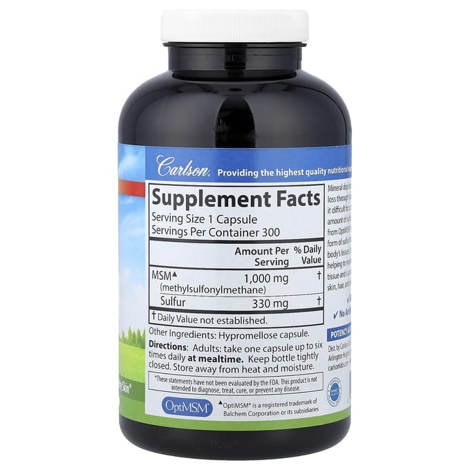 MSM Zwavel, Plantaardige Capsules 300