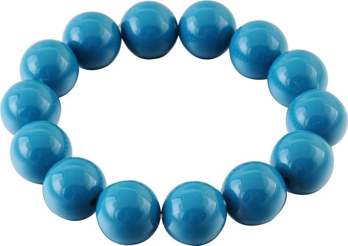 Behave - Rekarmband met turquoise bollen - speels accent zomerlook