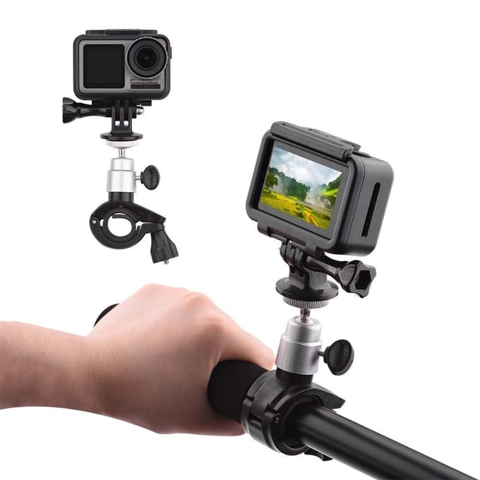 360 graden Draaibare Fiets Stuur Mount Houder Accessoires Voor DJI OSMO ACTION gray