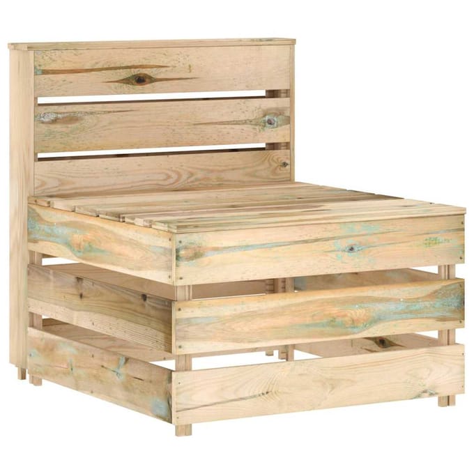 vidaXL - Tuinmiddenbank - pallet - geïmpregneerd - grenenhout