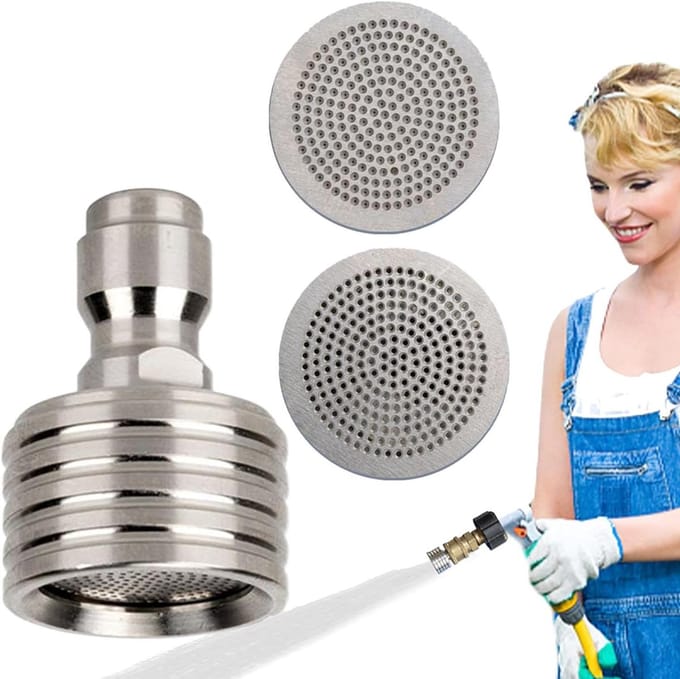 Was nozzle set - Spuitkoppen - Auto en tuin - Drie sproeistanden - 1/4 inch - Zilver