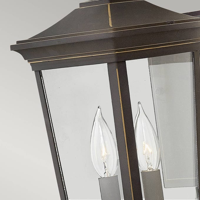 Hinkley LED Wand Buitenlamp Bromley | 2X E14 Max 60W | IP44 | Dimbaar | Oil Rubbed Bronze