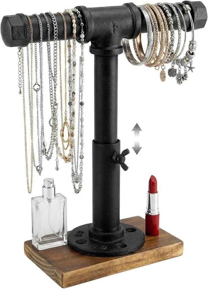 Sieraden Display T-Bar - Hanger Stand - Sieraden Presenteren - Verstelbare Hoogte - 11.75 x 8.5 x 4 inch