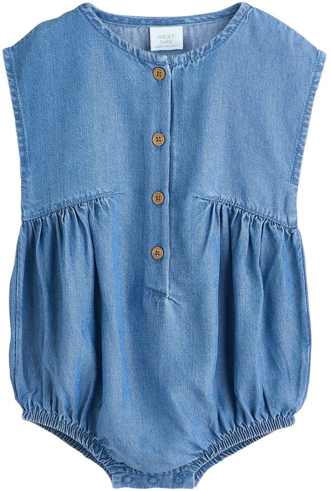 Next - Meisjes - Babyrompertje met bloemenprint - Blauw