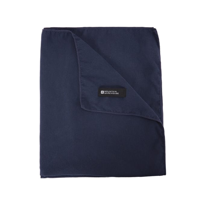 Mountain Warehouse Grote geribbelde handdoek (Marine)