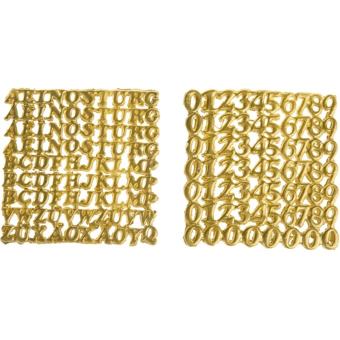 Wassenset "Cijfers & letters" - Goud