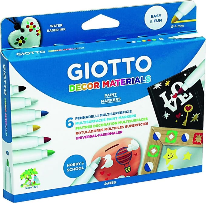 Giotto Decor Materials Paint Markers 6 pcs BL