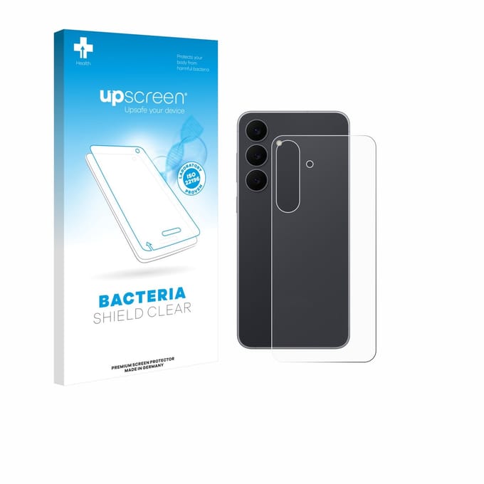 upscreen - Screenprotector voor Samsung Galaxy S25 FE Enterprise Edition (Achterkant) - Folie Beschermfolie transparant antibacterieel