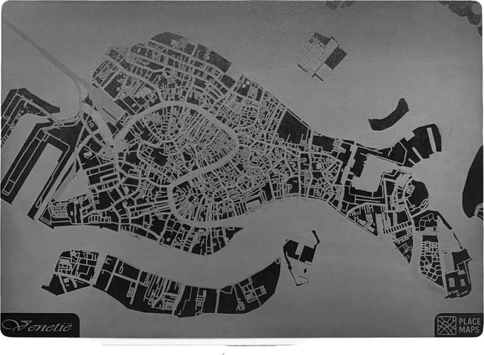 Place Maps Placemat Stadskaart Brugge - Kunstleer - Kastanjebruin - 1 Stuk