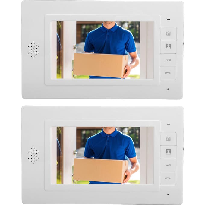 Système d'interphone vidéo filaire Écran couleur 7 pouces Objectif grand angle 120° Étanche Kit téléphone de porte intelligent pour US Plug