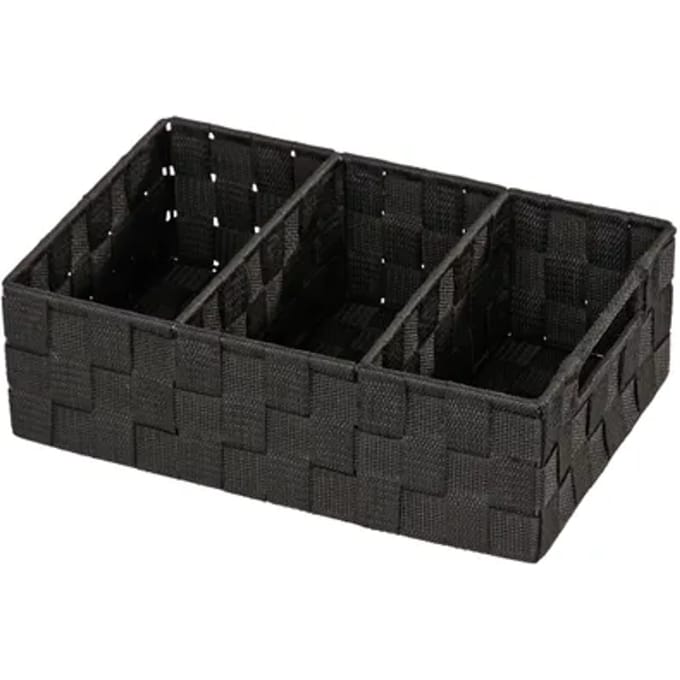 Wenko Organizer Adria 3-vaks 32x21x10cm Zwart