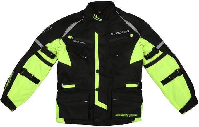 Modeka Tourex II Jas Kids Zwart Geel - Jas