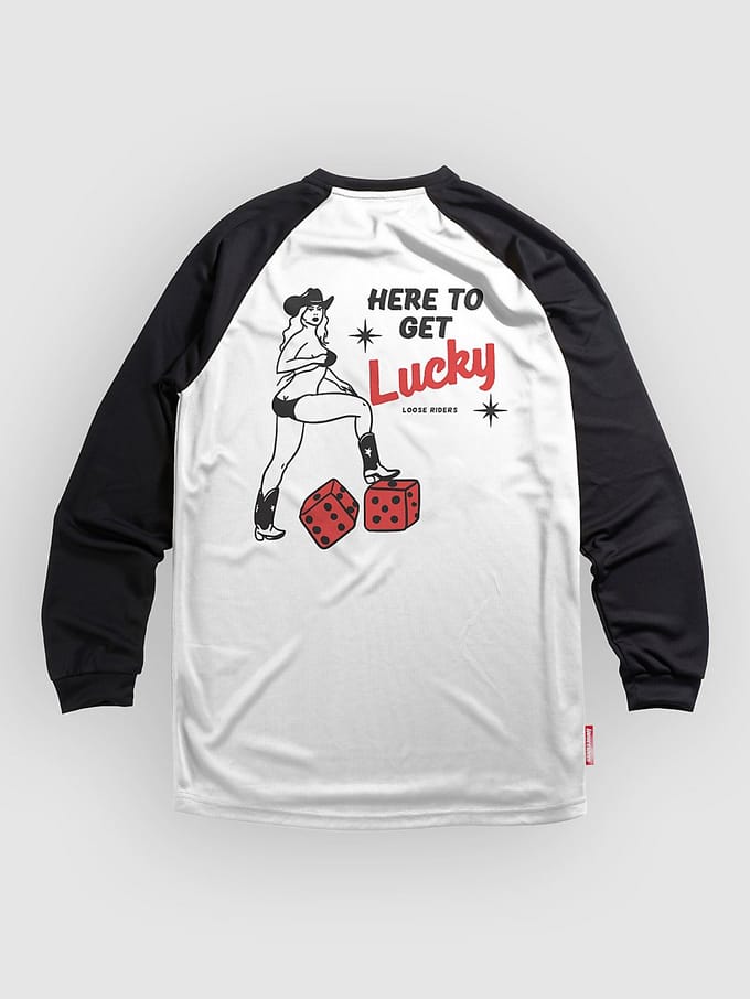 Loose Riders Here To Get Lucky Long Sleeve Jersey wit