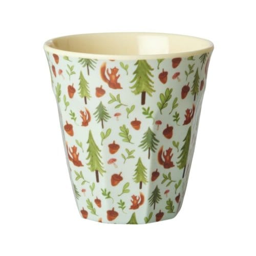 Rice melamine beker medium happy forest