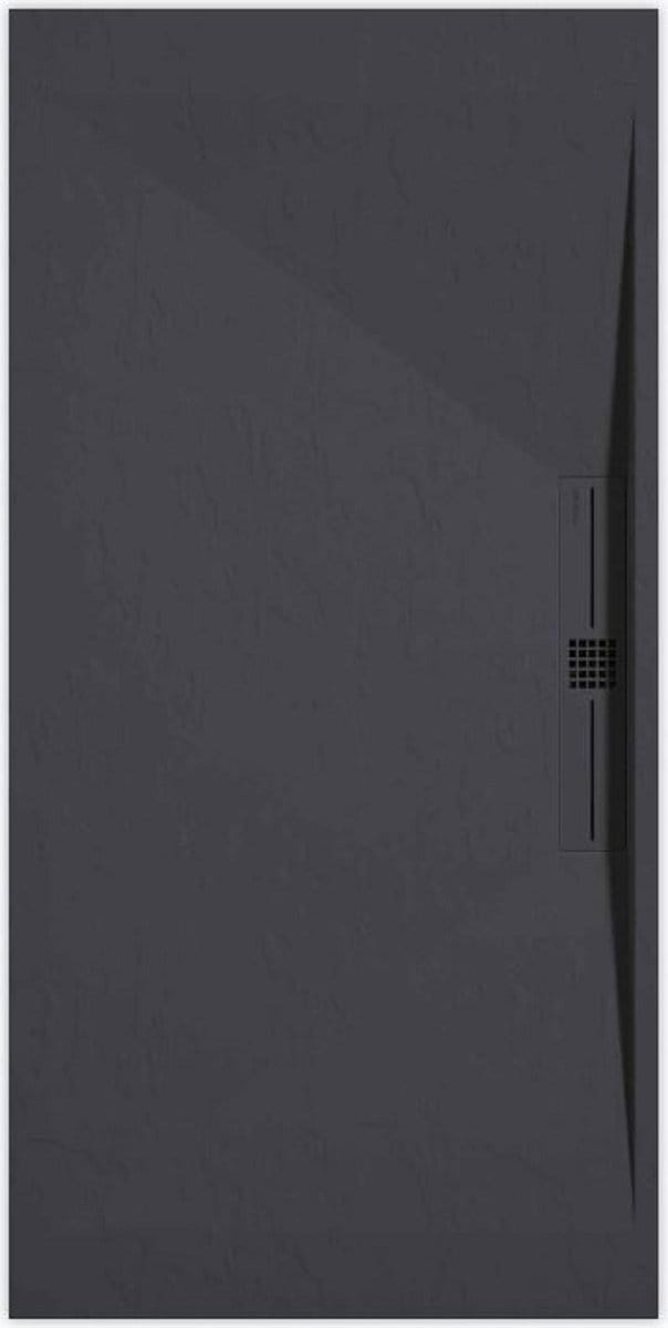 Sanifun douchebak Stone Side Anthraciet Slate 900 x 800 P