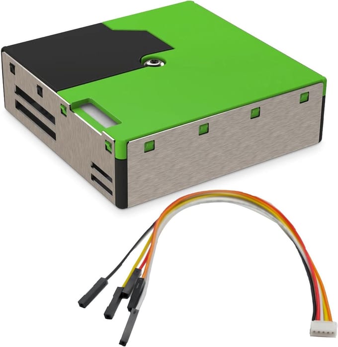 Fijnstofsensor - PM Sensor - Luchtkwaliteit Meten - Meerdere Partikels - 0-1000 μg/m³ - Grijs