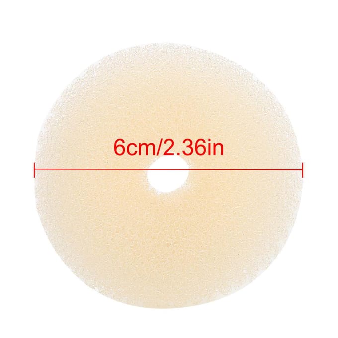 3 stuks Dames Haaraccessoires Kappersgereedschap Donuts Schotel Haar Hoofddeksel Schijf Elastiekjes beige