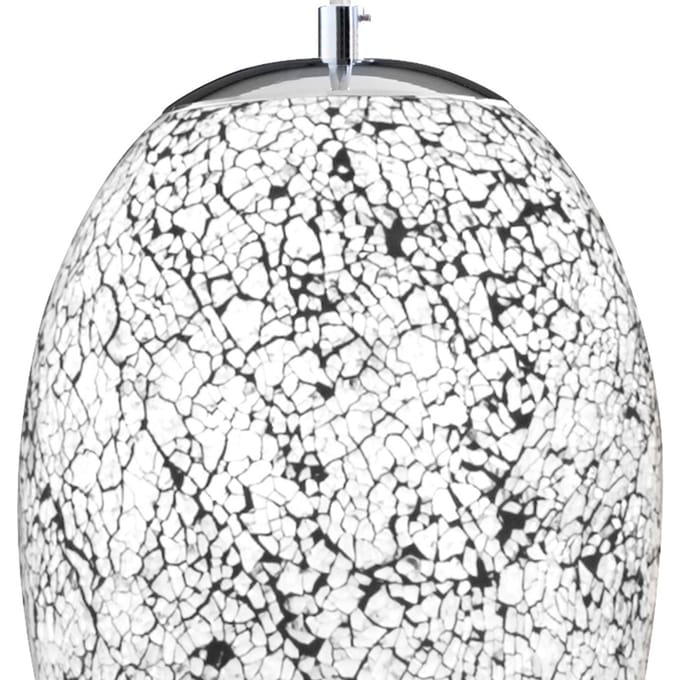 Searchlight Witte chroom hanglamp Crackle