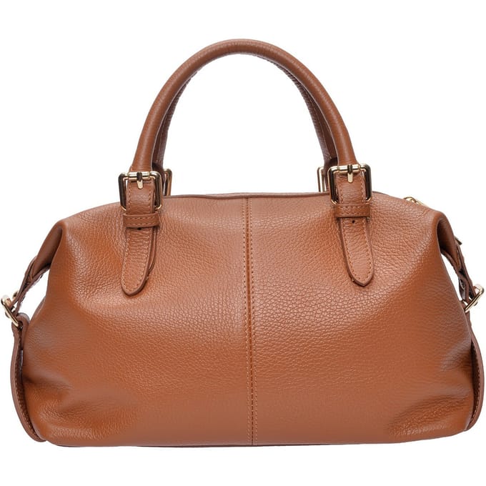 Luisa Vannini Brown Rundleer Tas