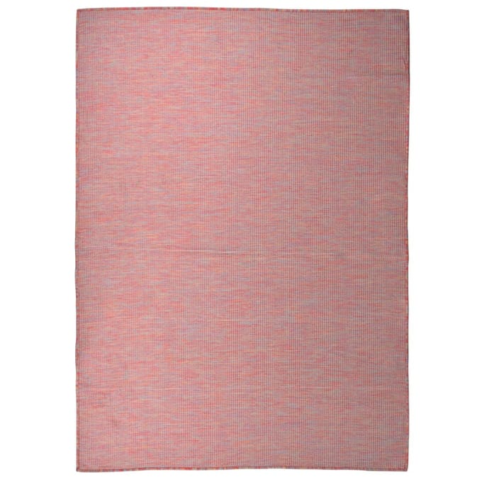 vidaXL - Buitenkleed - platgeweven - 200x280 - cm - rood