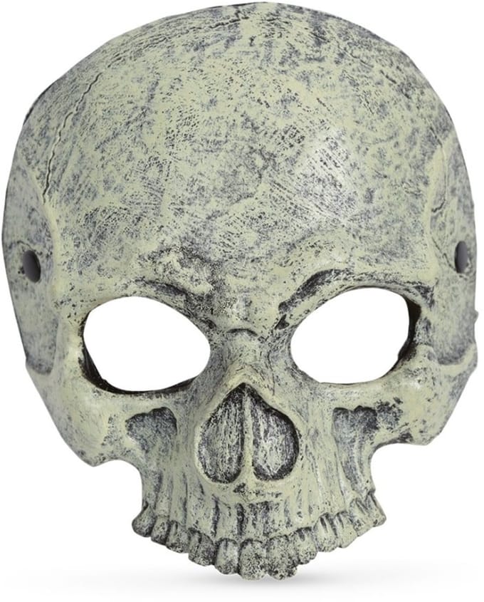 Masker schedel foam - Grijs - halloween