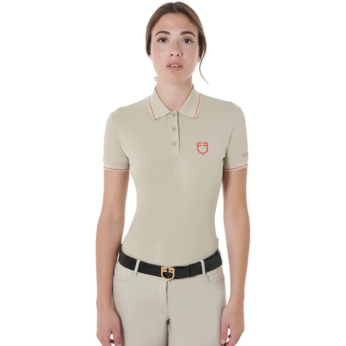 Dames slim fit wedstrijd rij polo Equestro