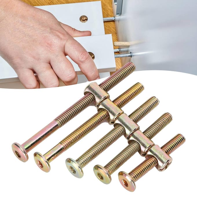 100 Stuks Schroefmoer M6 Meubelverbinding Verzinkte Koolstofstaal Schroefmoer Assortiment Kit
