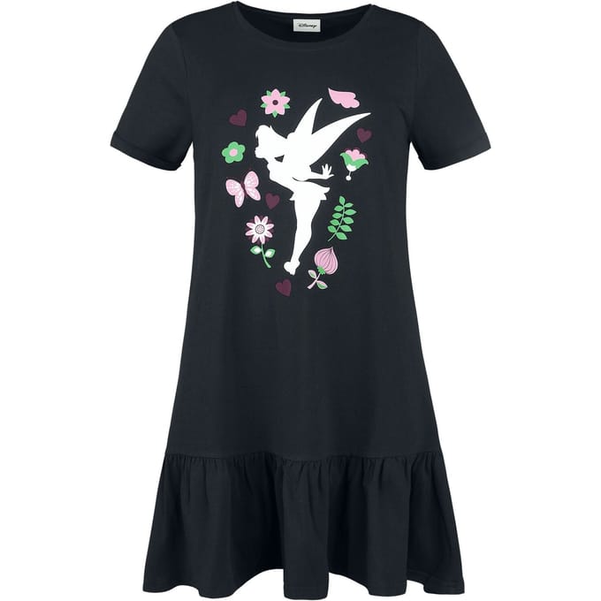 Peter Pan - Disney Maxi-jurk - Tinker Bell - Flower - S - voor Vrouwen - zwart
