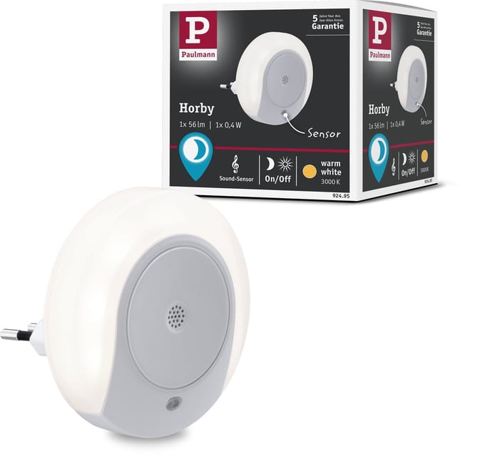 Nachtlamp Horby Soundsensor rond 3000K 45lm