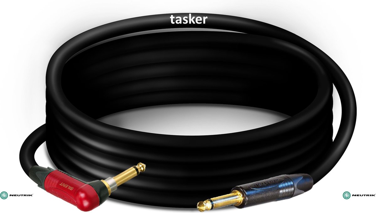 Tasker TSK1032-NP2X-SB-3 3 meter 6.3mm TS jack gitaarkabel