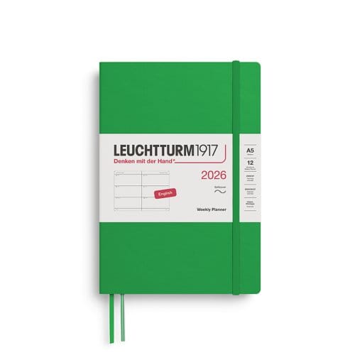 Leuchtturm1917 agenda 2026 1 week per 2 pagina's, softcover, medium a5, spring leaf