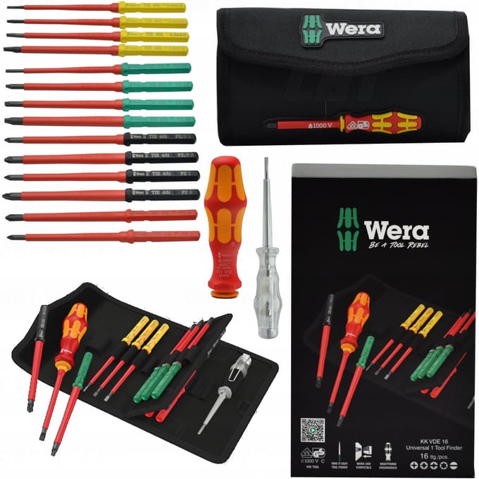 Wera VDE Schroevendraaierset met 14 Wisselbits en Spanningsmeter