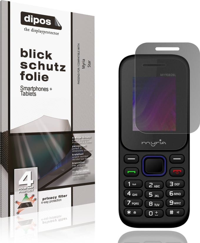 dipos – Matte Privacy Screenprotector geschikt voor Myria Star | Anti-Spy Beschermfolie
