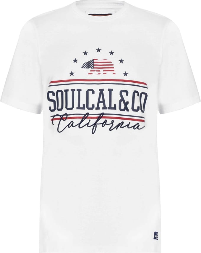 SoulCal - T-Shirt - Logo shirt - Heren - Wit - M