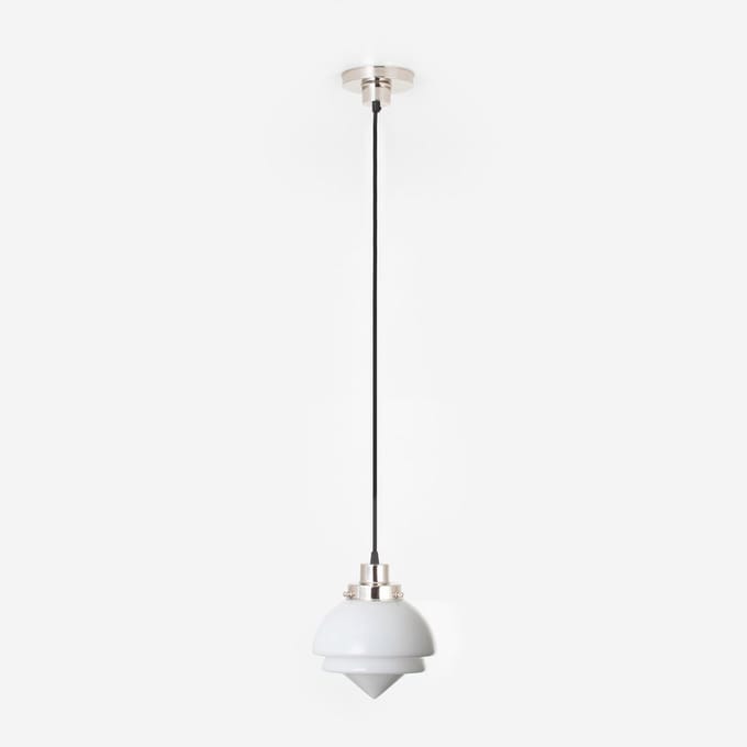 Hanglamp aan snoer Small Pointy 20's Nikkel - Art Deco Trade