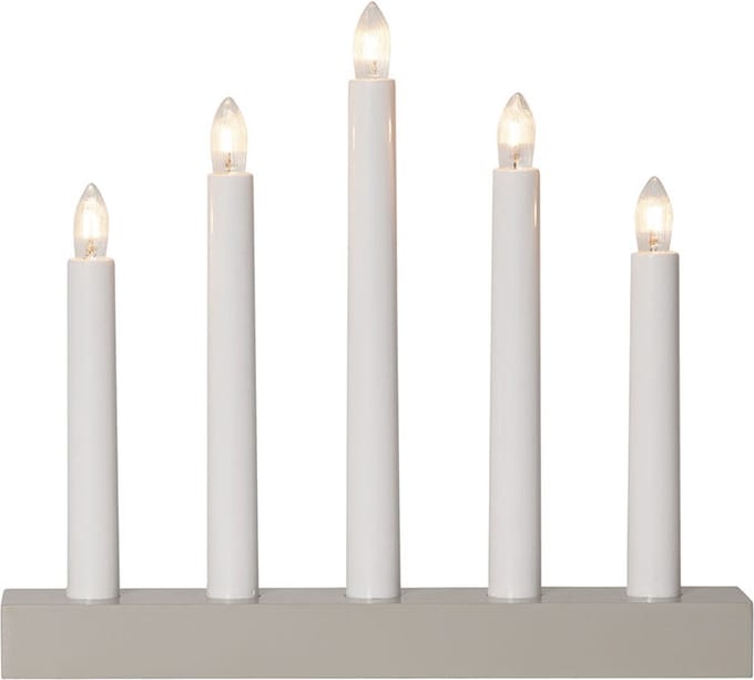 Star Trading Discrete raamkroonluchter 'Inez' in beige, 5-lichts, vervangbare E10-lampen, netvoeding, B 26,5 cm