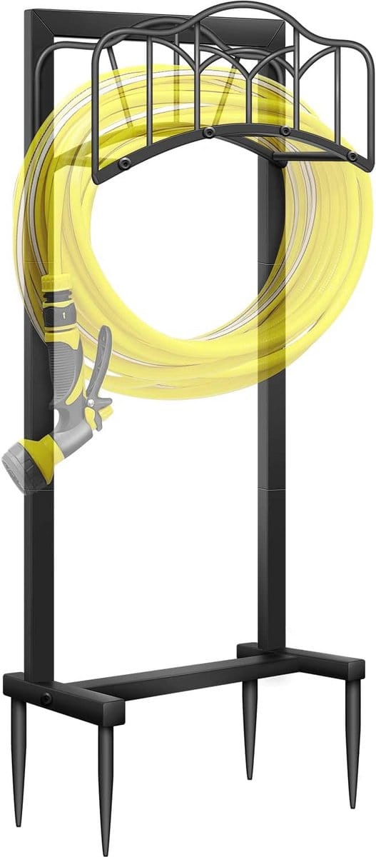 Tuinslanghouder - Slanghanger - Tuinonderhoud - Verstevigde basis - 43 cm - Zwart