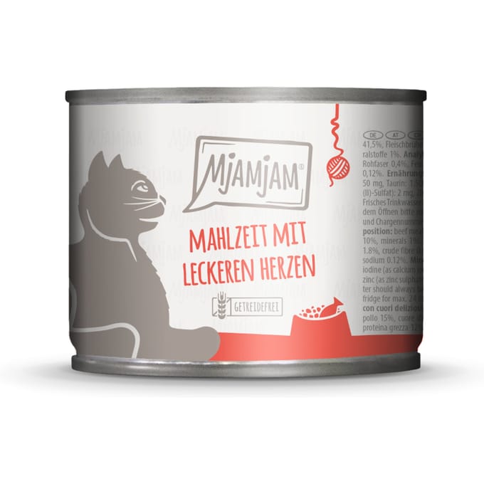 6x200g MjAMjAM maaltijd met lekkere harten nat kattenvoer