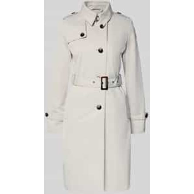 Trenchcoat met stoffen riem