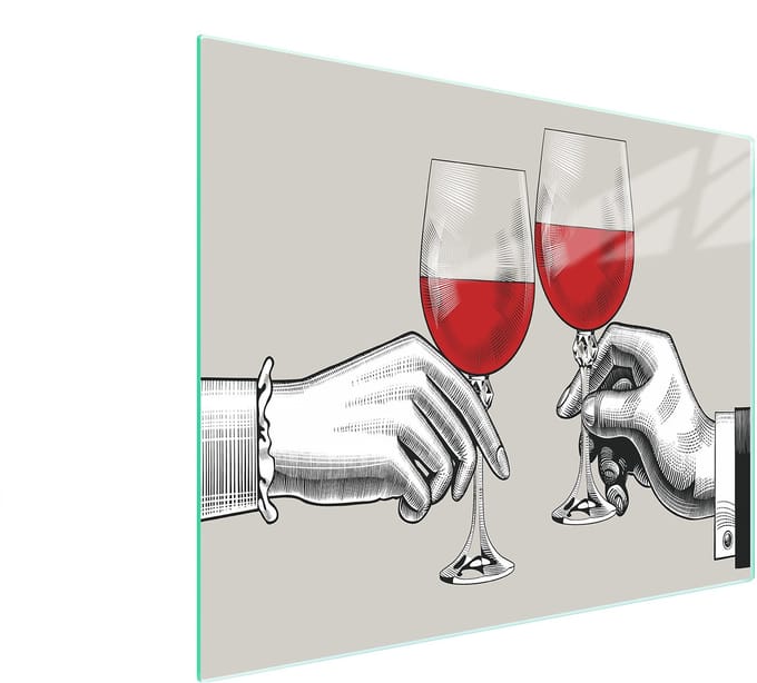 TMK ArtDeko - Snijplank van Gehard Glas - 52x30 cm - Antislip - UV-Print